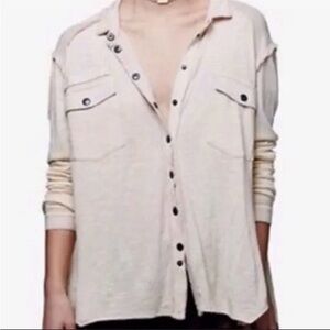 We the Free Cream Button-Up Top